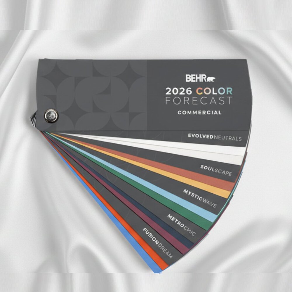 BEHR 2026 Color Forecast Commercial Paint Color Swatch Book Fan Deck NWOT